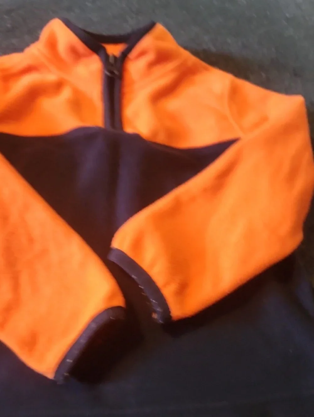 OshKosh B'gosh Orange and Navy Fleece Half-Zip Pullover